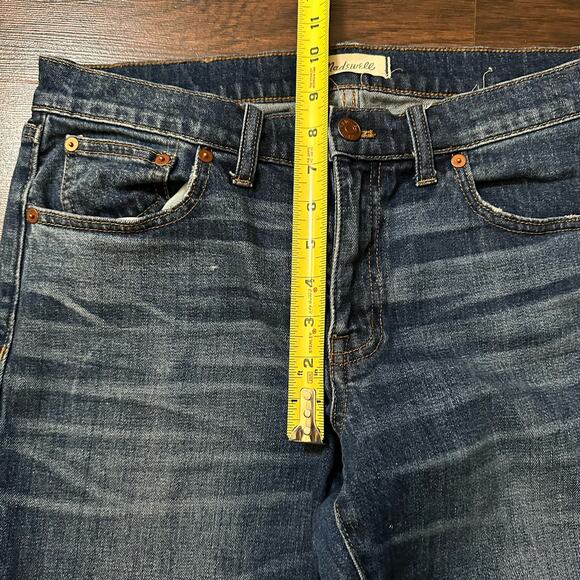 Madewell dark wash slim boyjean raw hem jeans size 28 - Picture 13 of 14